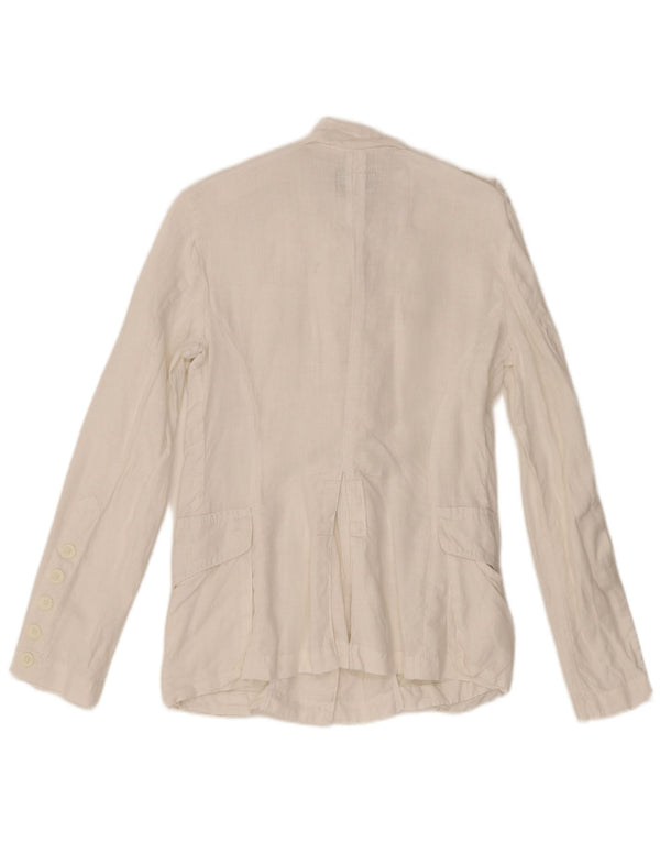 Calvin Klein Jeans Γυναικείο Military Jacket UK 10 Small White Len