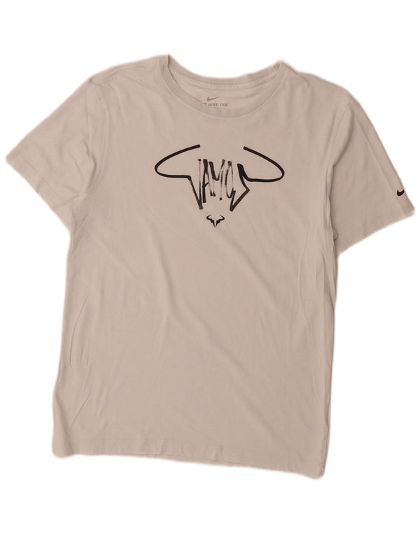 Ανδρικό T-shirt με γραφικά Nike Dri Fit Small λευκό