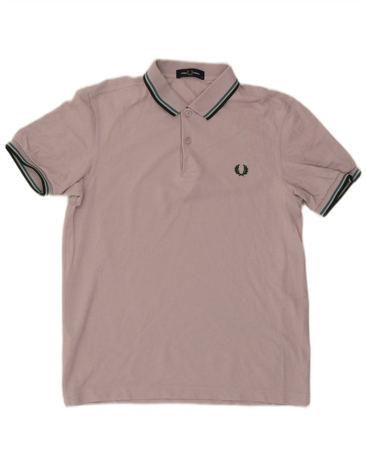 Fred Perry Ανδρικό πουκάμισο πόλο με μεσαίο ροζ βαμβακερό ριγέ