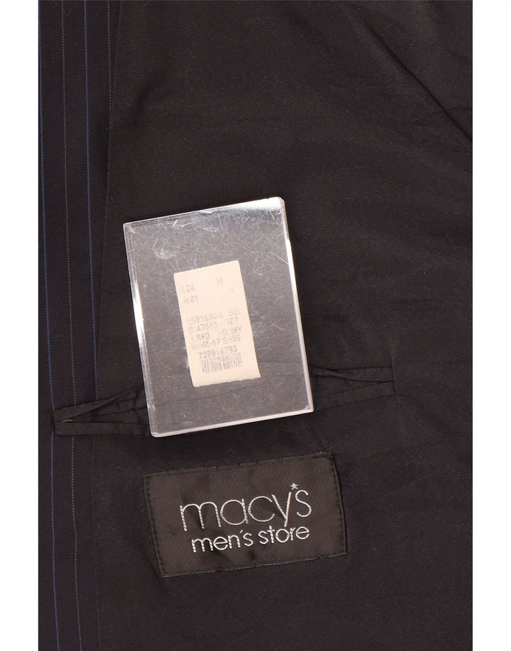 RALPH LAUREN Ανδρικό σακάκι με 2 κουμπιά μπλέιζερ IT 52 XL Μαλλί με ρίγες σε μπλε μπλέ