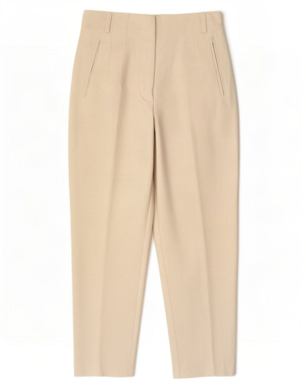 Zara γυναικείο κοστούμι κωνικό παντελόνι Medium W28 L26 Beige Polyester