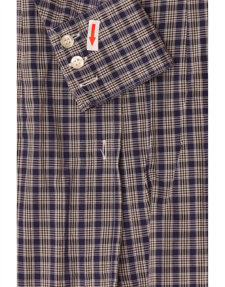 Max & Co. Γυναικείο πουκάμισο UK 14 Medium Navy Blue Check Cotton