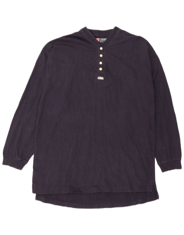 Ανδρικό μπλουζάκι Chaps μακρυμάνικο 2XL Navy Blue Cotton