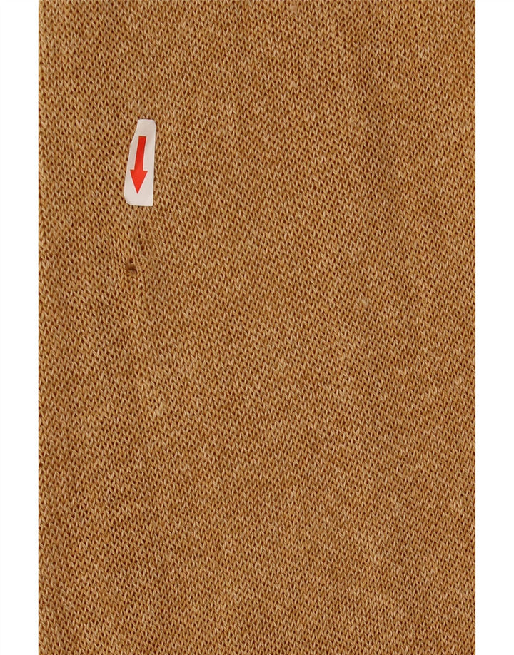 Zara Γυναικείο Maxi Αμάνικο Φόρεμα UK 12 Medium Beige Polyester