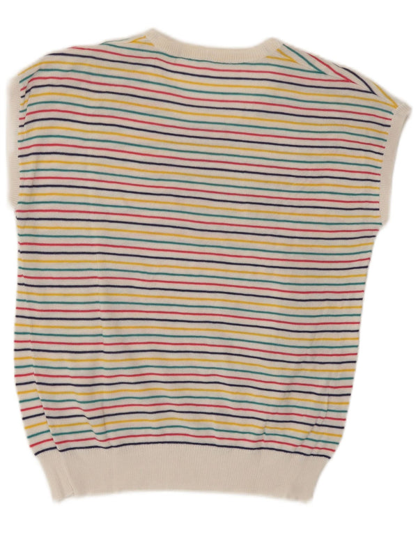 Vintage γυναικείο γιλέκο Tank Top UK 10 Small πολύχρωμα ριγέ