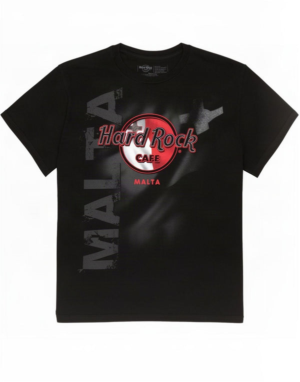 Hard Rock Cafe Ανδρικό T-Shirt γραφικό Malta Top Medium μαύρο βαμβακερό