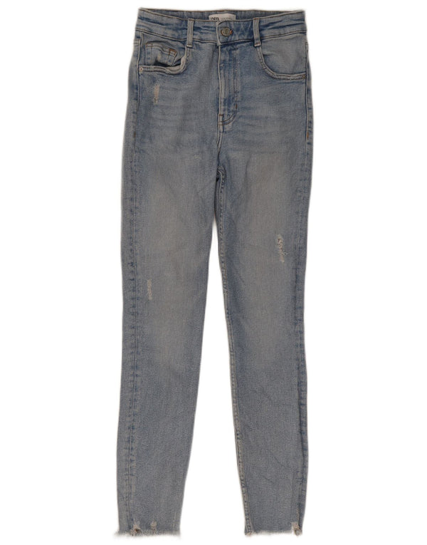 Zara Γυναικεία στενόχωρα τζιν EU 36 XS W26 L26 Μπλε βαμβακερά
