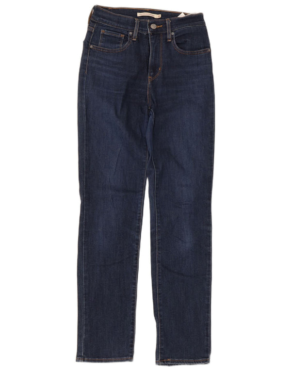Levi's γυναικείο 724 ψηλό ίσιο τζιν W24 L28 Navy Blue Cotton