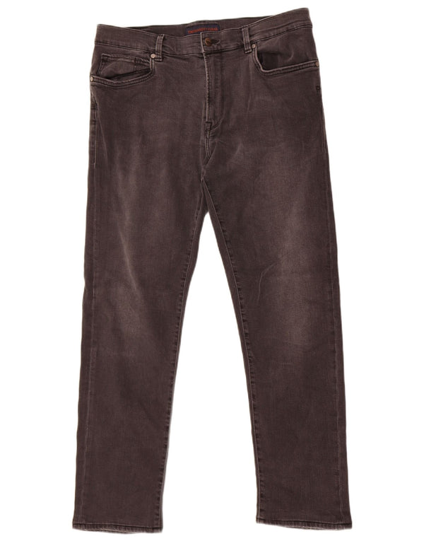 Trussardi Mens Straight Jeans W35 L30 Grey Cotton