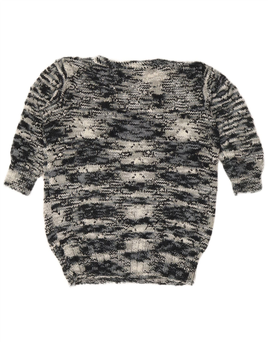Vintage γυναικείο πουλόβερ με λαιμόκοψη UK 12 Medium Grey