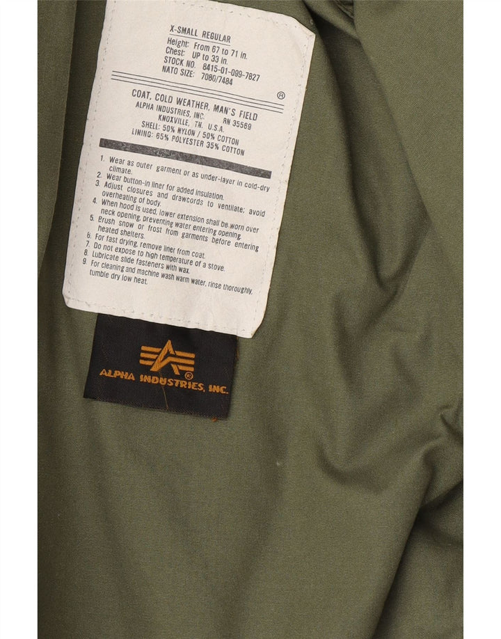 ALPHA INDUSTRIES Ανδρικό Utility Μπουφάν UK 36 Small Green Cotton