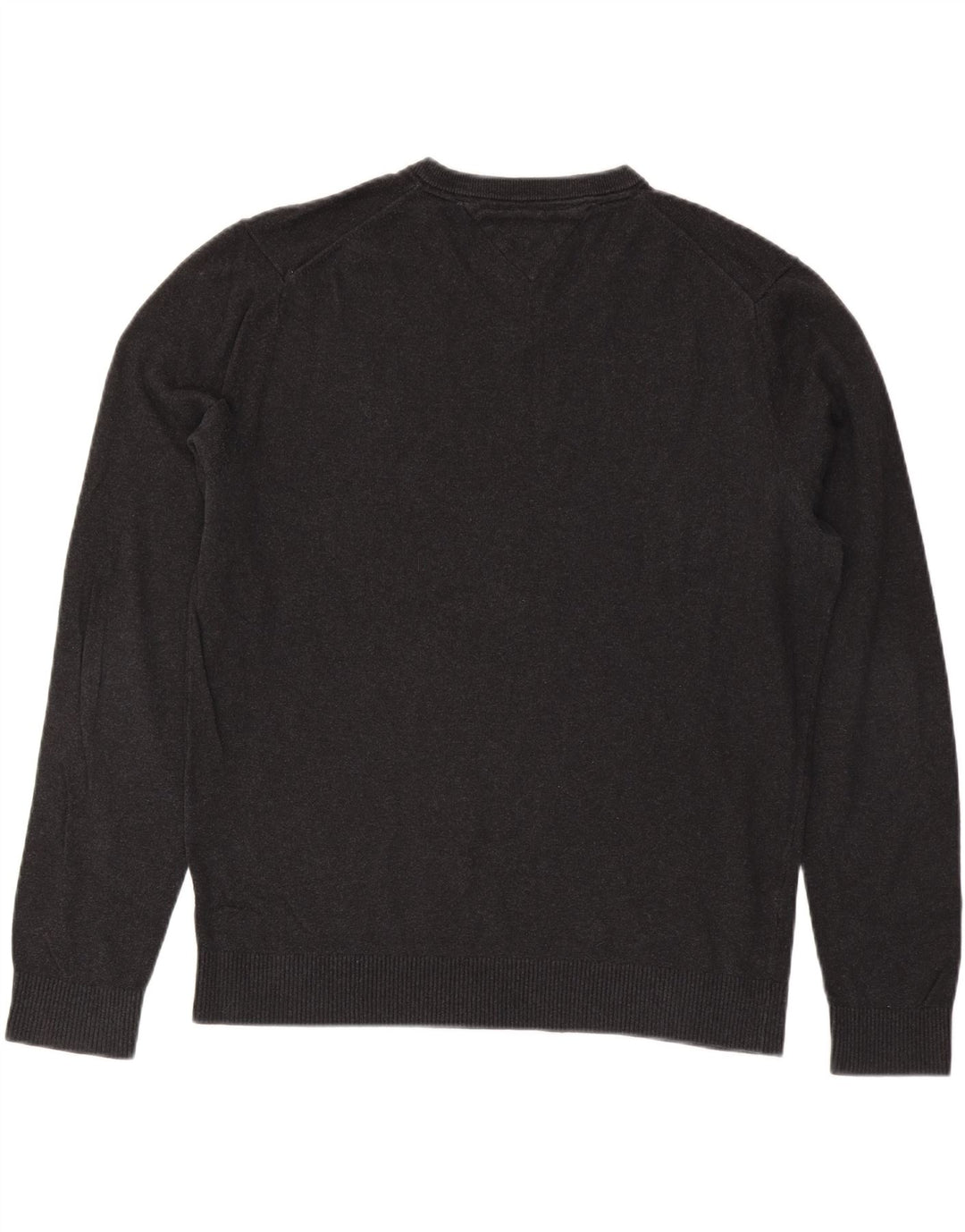 TOMMY HILFIGER Ανδρικό πουλόβερ με V λαιμόκοψη XL Γκρι βαμβακερό