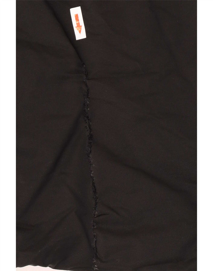 Zara Γυναικείο μπουφάν Parka με κουκούλα UK 14 μεσαίο μαύρο βαμβακερό
