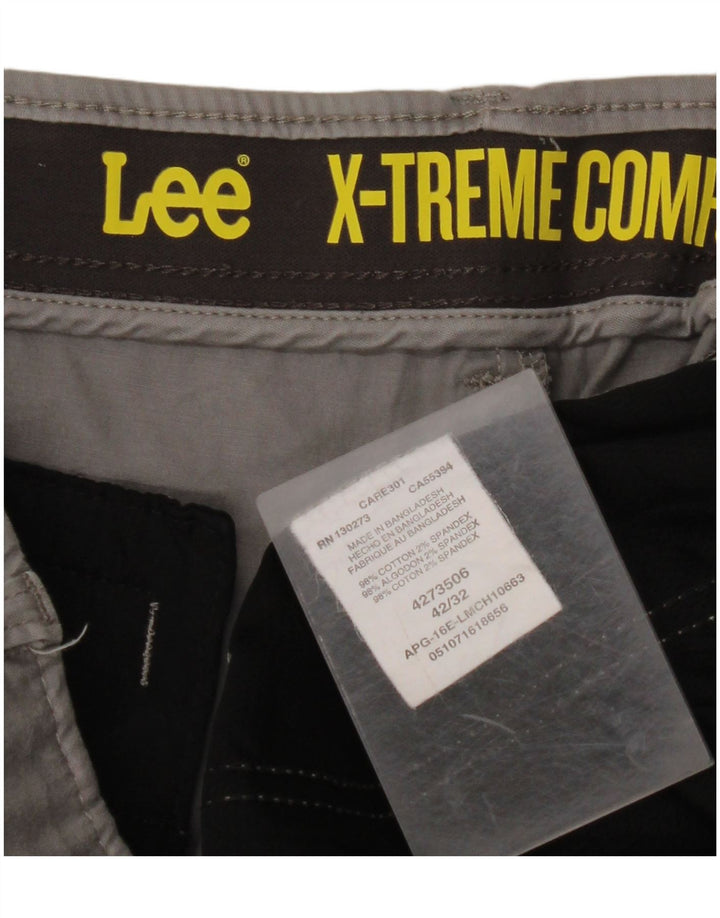 LEE Ανδρικό X-treme Comfort ίσιο παντελόνι Chino W42 L32 Γκρι βαμβακερό