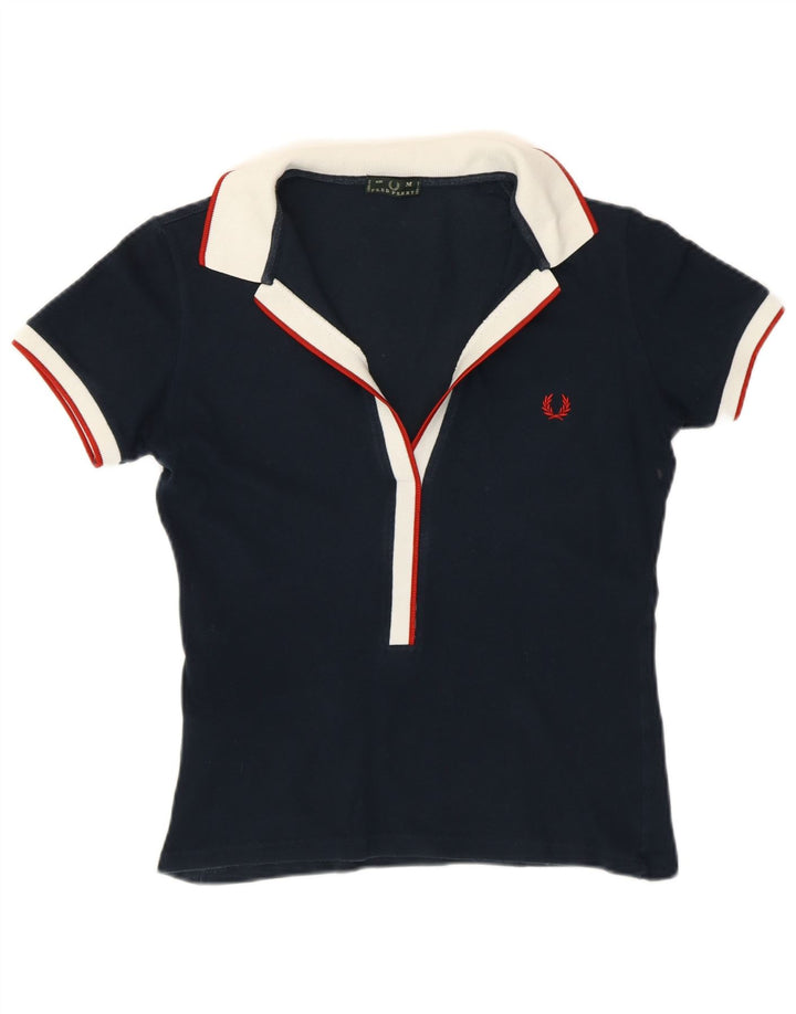 Γυναικείο μπλουζάκι πόλο FRED PERRY UK 12 Medium Navy Blue