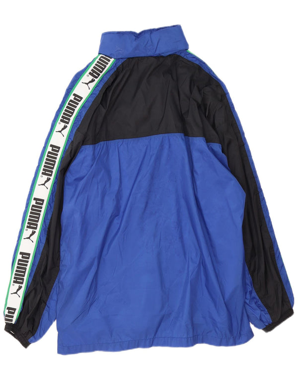 Ανδρικό Puma Graphic Loose Fit Rain Jacket UK 42 XL Blue Colorblock Polyamide
