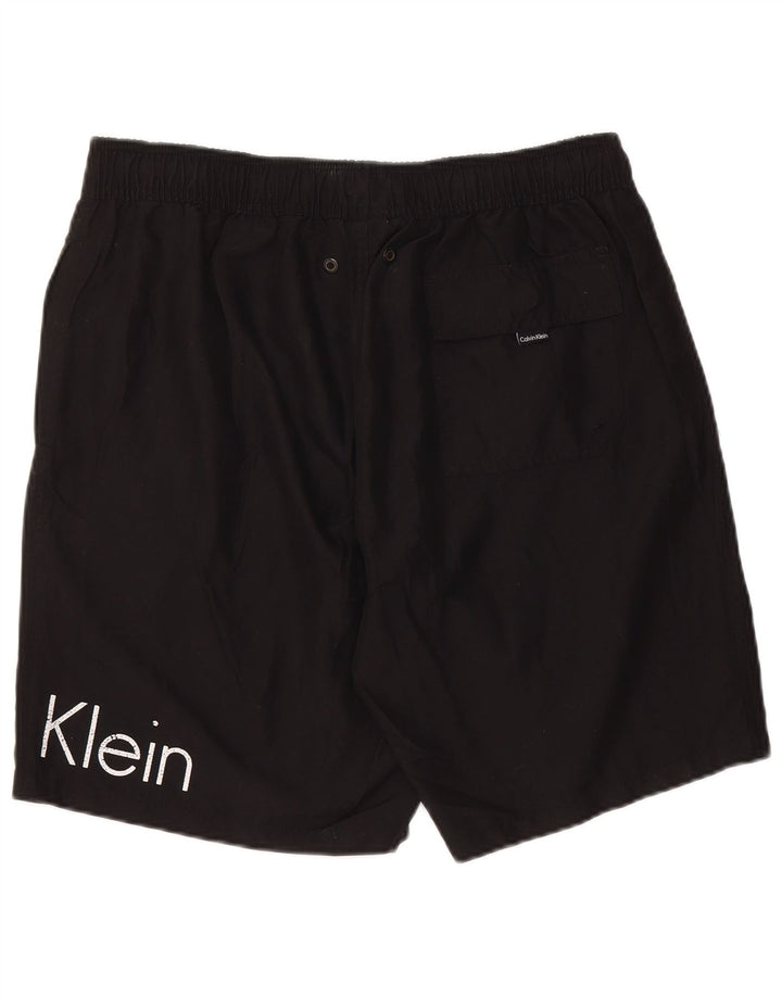 CALVIN KLEIN Ανδρικό γραφικό σορτς κολύμβησης μεγάλο μαύρο πολυεστέρα