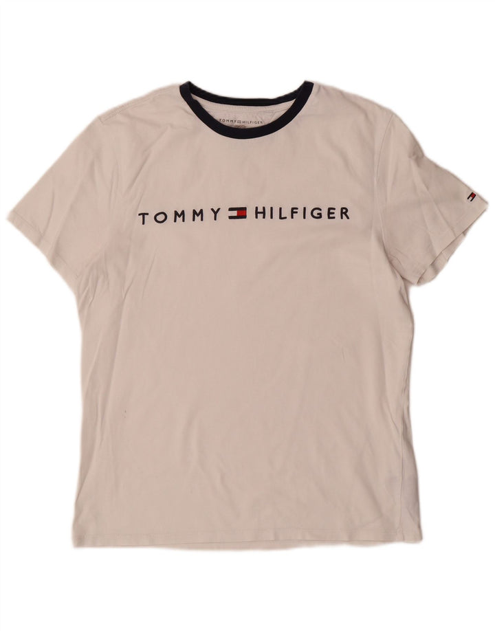 Ανδρικό γραφικό T-Shirt Tommy Hilfiger Top Medium White