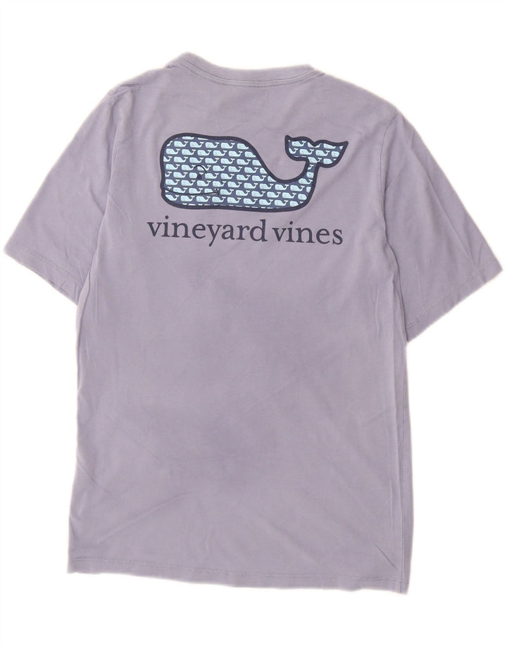 VINEYARD VINES Γραφικό μπλουζάκι για αγόρια 12-13 ετών, μεσαίο μωβ βαμβακερό