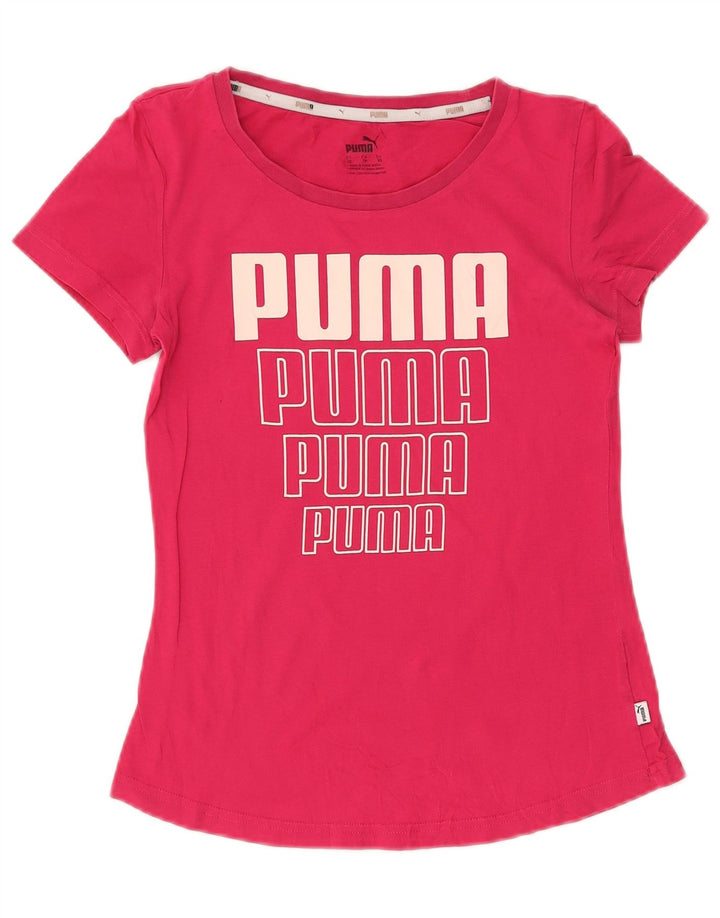 Γυναικείο γραφικό T-Shirt PUMA Top UK 6 XS Pink