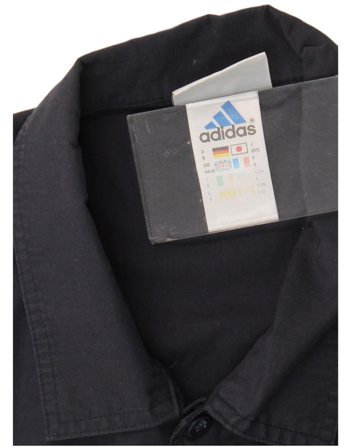 Ανδρικό κοντομάνικο πουκάμισο ADIDAS UK 44/46 Large Navy Blue Polyester