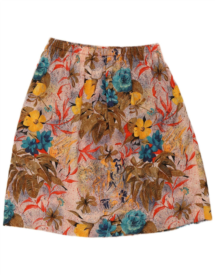 Vintage Γυναικεία Γραφική Φούστα Α-Line W30 Μεσαία Πολύχρωμη Floral
