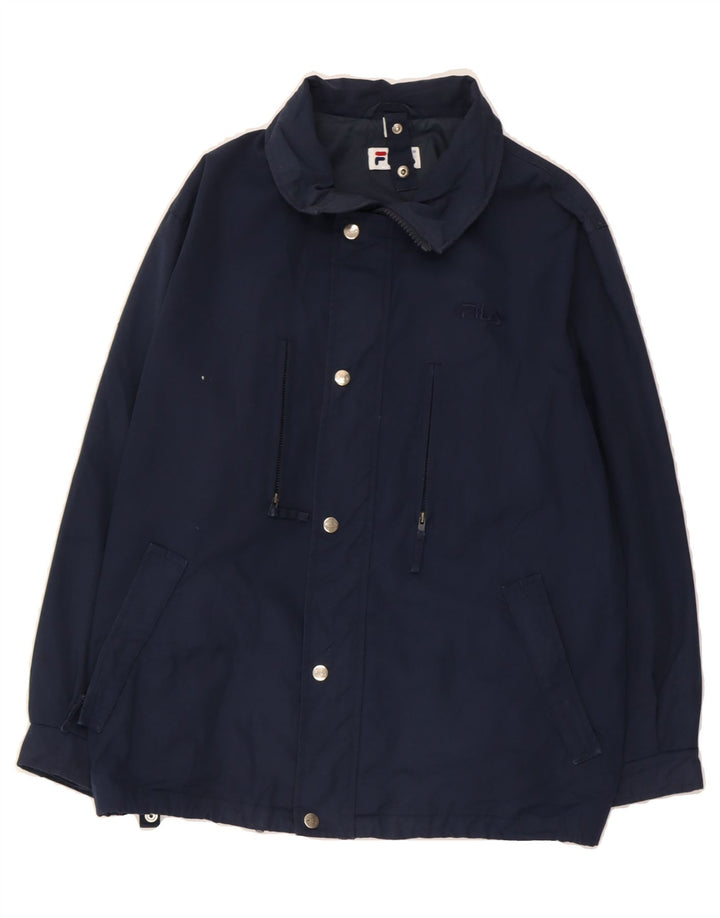 FILA Boys Windbreaker Jacket 13-14 Years  Navy Blue Polyester Vintage Fila and Second-Hand Fila from Messina Hembry 