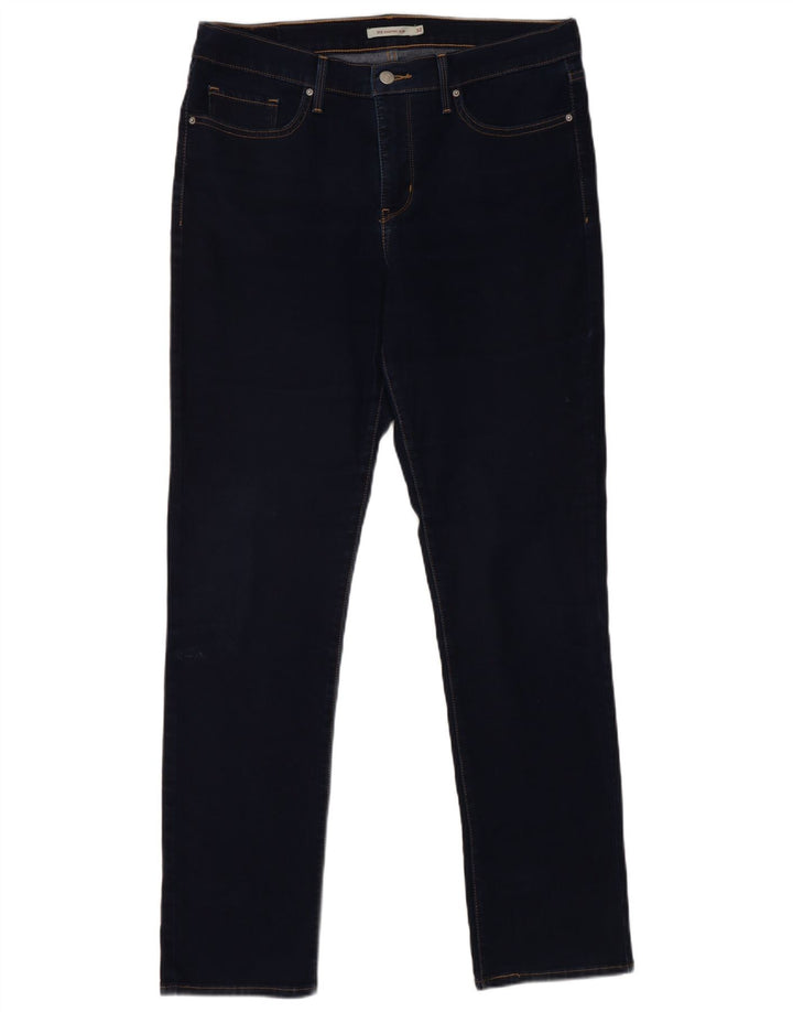 Levi's Womens 312 Shaping Slim Jeans W32 L32 Navy Blue Cotton