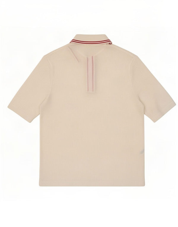 Vintage Ανδρικό πουκάμισο See Through Polo Small White