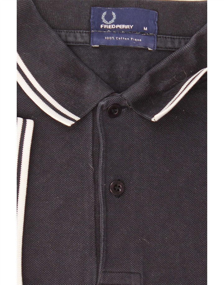 Fred Perry Ανδρικό πουκάμισο πόλο με μεσαίο μπλε ναυτικό βαμβακερό ριγέ
