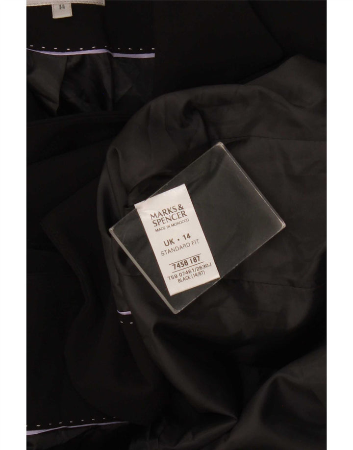 Marks & Spencer Γυναικείο κοντό σακάκι 1 κουμπιού UK 14 Medium Black