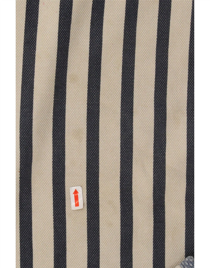 FAT FACE Ανδρικό φούτερ με φερμουάρ από βαμβακερό ριγέ μικρό σε λευκό χρώμα