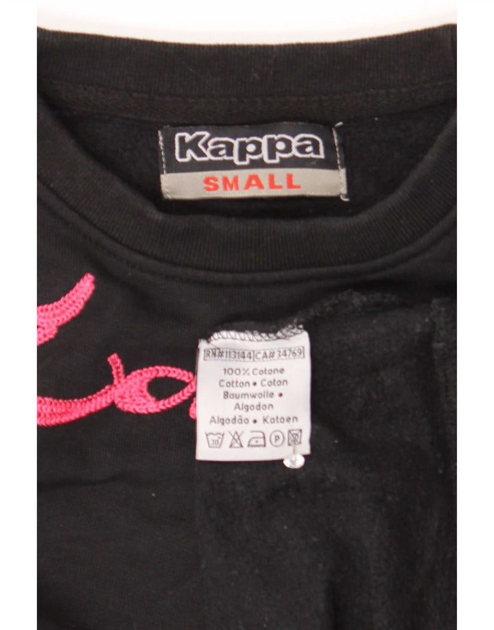 Ανδρικό γραφικό φούτερ Kappa Jumper Μικρό μαύρο βαμβακερό