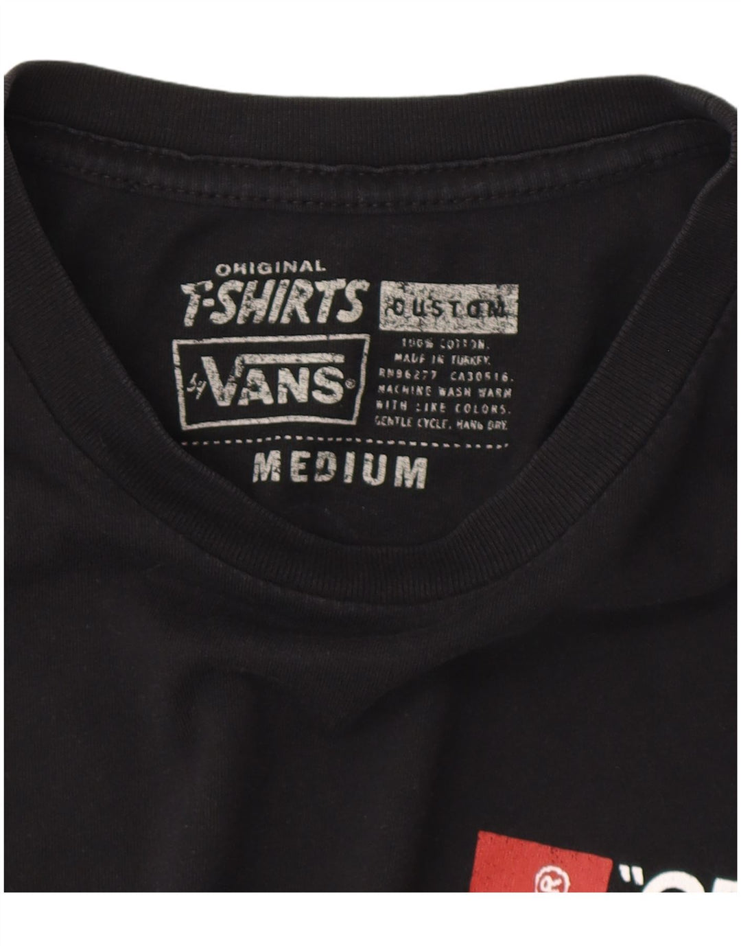 Ανδρικό γραφικό T-Shirt Vans Top Μεσαίο μαύρο βαμβακερό
