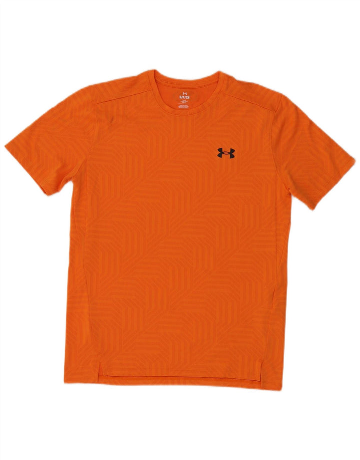 Under Armour Ανδρικό T-Shirt Top Μικρό Πορτοκαλί Γεωμετρικό Πολυεστέρα