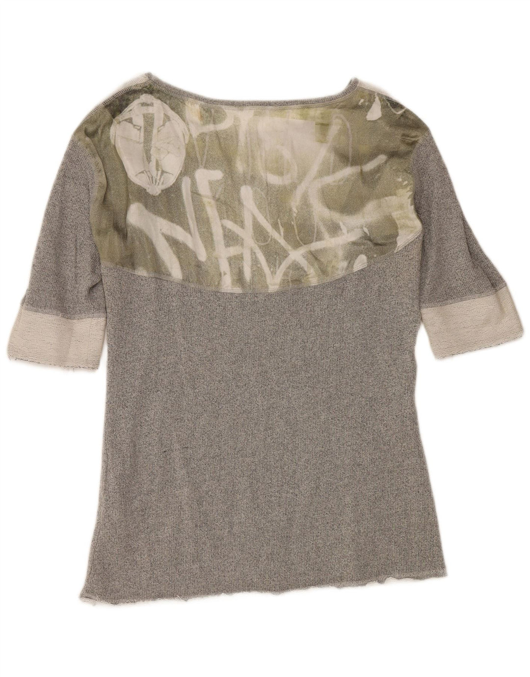 Γυναικεία γραφική μπλούζα Gaudi Top UK 18 XL Grey Colourblock Polyester