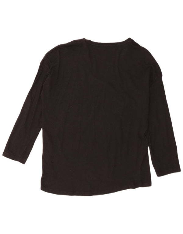 Zara Womens Trafaluc Oversized Top 3/4 Sleeve UK 10 Small Black