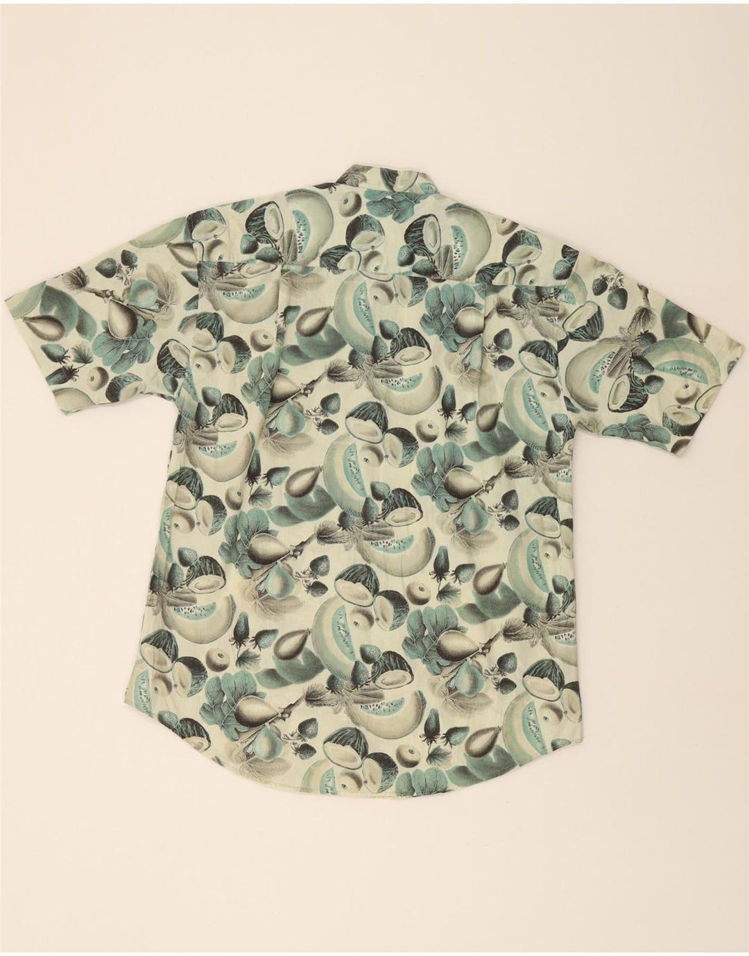 HUNTER Mens Graphic Short Sleeve Shirt Medium Green Polyester Vintage Hunter and Second-Hand Hunter from Messina Hembry 
