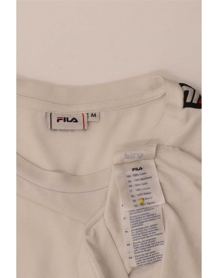 Ανδρικό γραφικό T-Shirt Fila Top Μεσαίο λευκό βαμβακερό