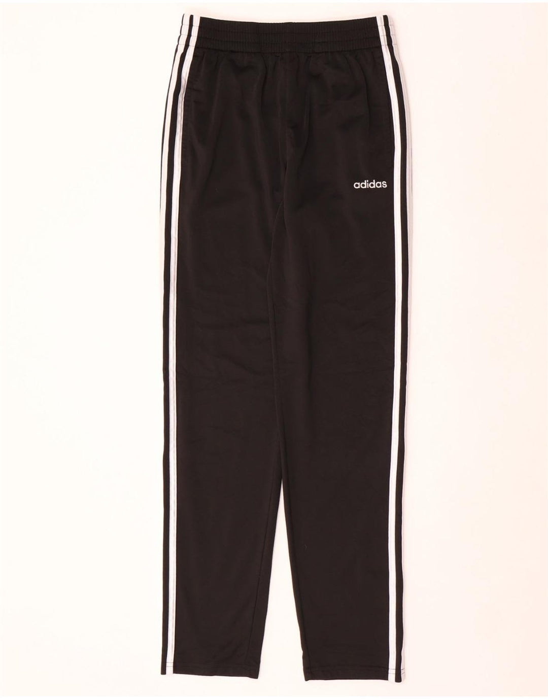 ADIDAS Boys Tracksuit Trousers 14-15 Years  Black Polyester
