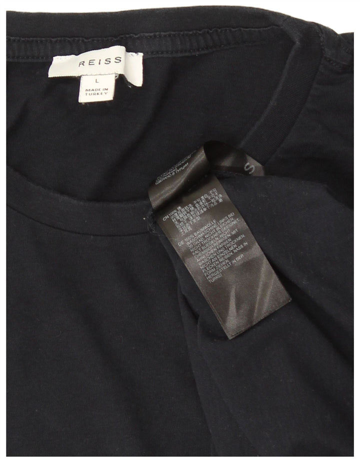 Ανδρικό T-Shirt Reiss Top Large Navy Blue από βαμβάκι