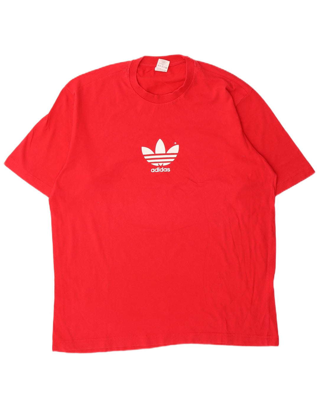 Ανδρικό γραφικό T-Shirt Adidas Top μεγάλο κόκκινο βαμβακερό