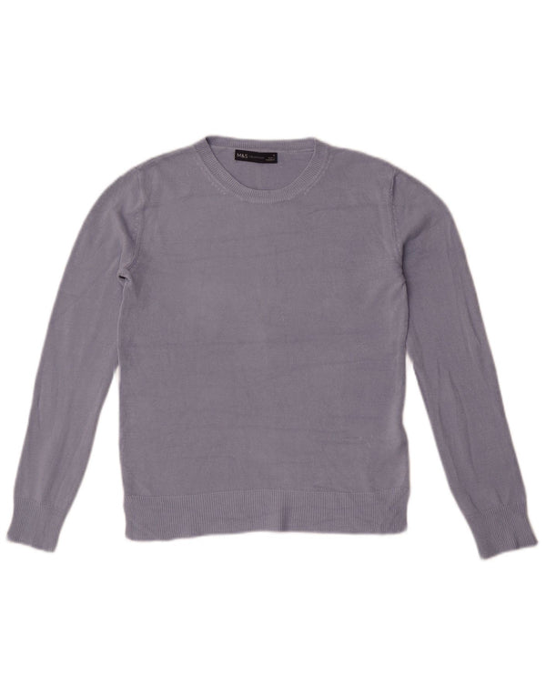 Marks & Spencer Γυναικείο πουλόβερ με λαιμόκοψη UK 6 XS μπλε ακρυλικό