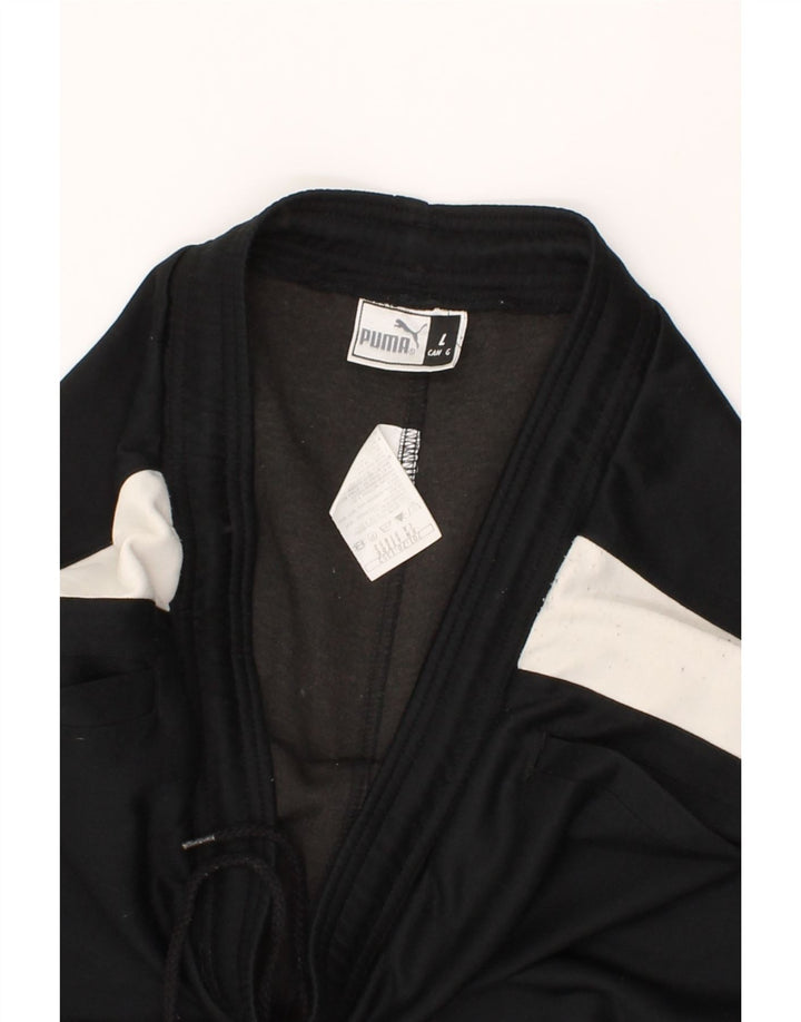 PUMA Mens Tracksuit Trousers Large  Black Colourblock Polyester Vintage Puma and Second-Hand Puma from Messina Hembry 