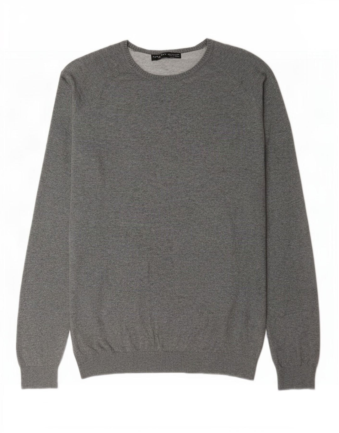 Ανδρικό πουλόβερ Zara Crew Neck Jumper XL Γκρι βαμβακερό