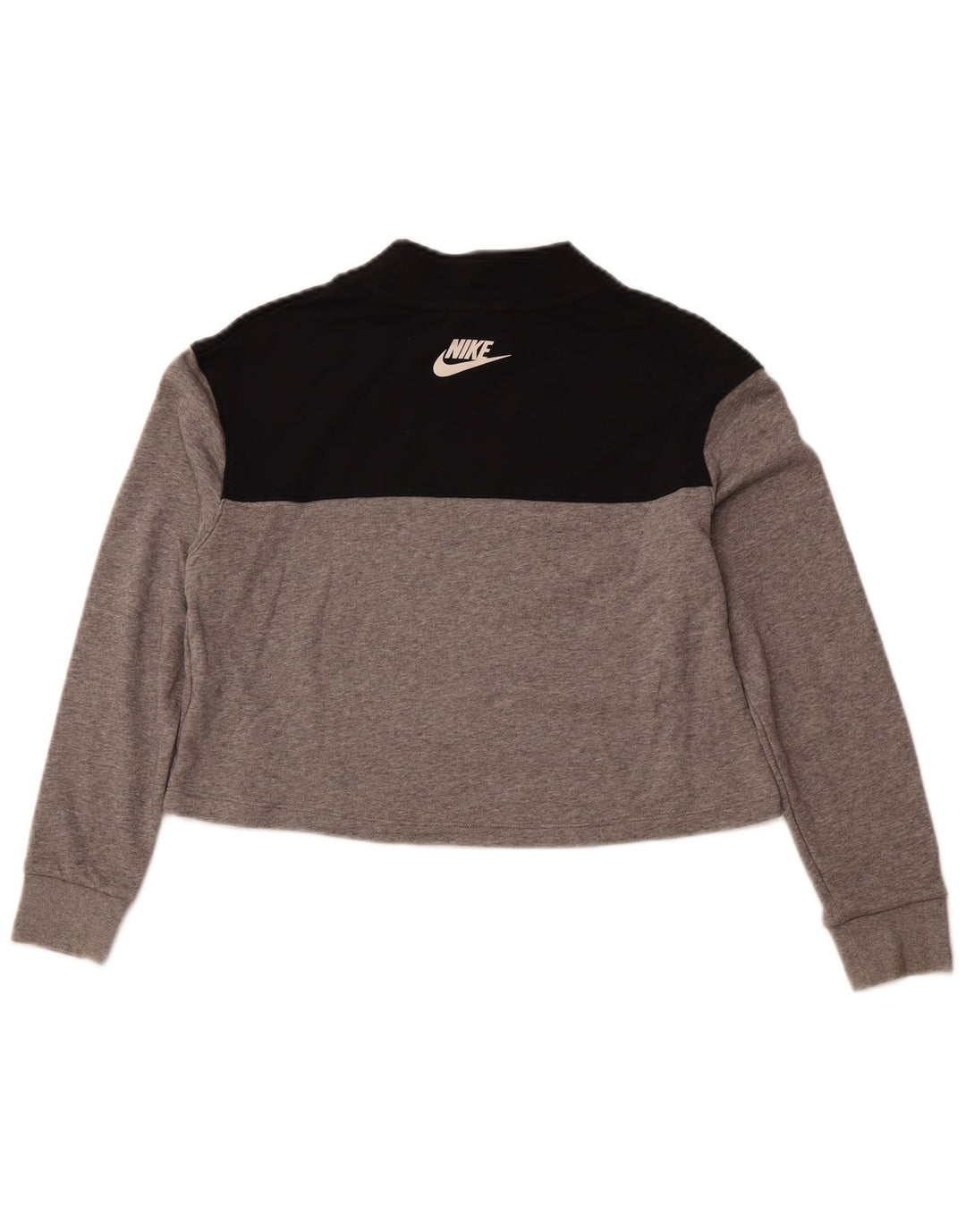 Φούτερ NIKE Girls Crop Standard Fit Jumper 13-14 Years XL Grey