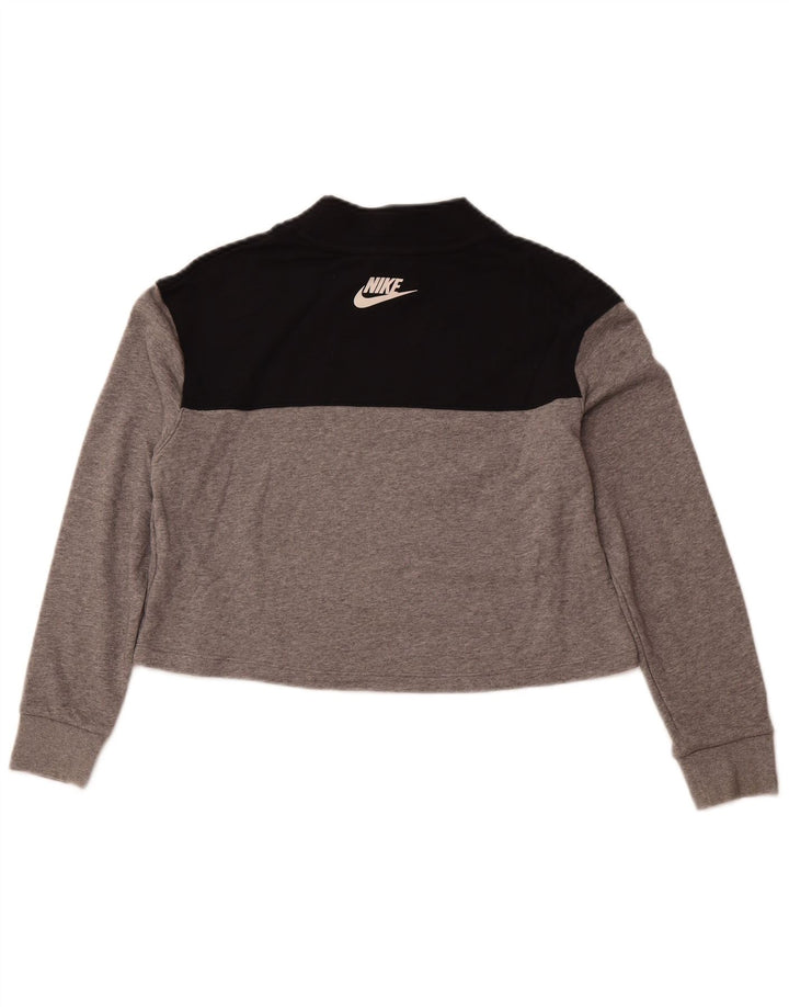 Φούτερ NIKE Girls Crop Standard Fit Jumper 13-14 Years XL Grey