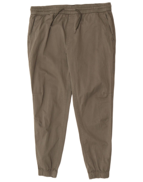 Zara Mens Joggers Chino Παντελόνι XL W34 L28 Πράσινο βαμβακερό