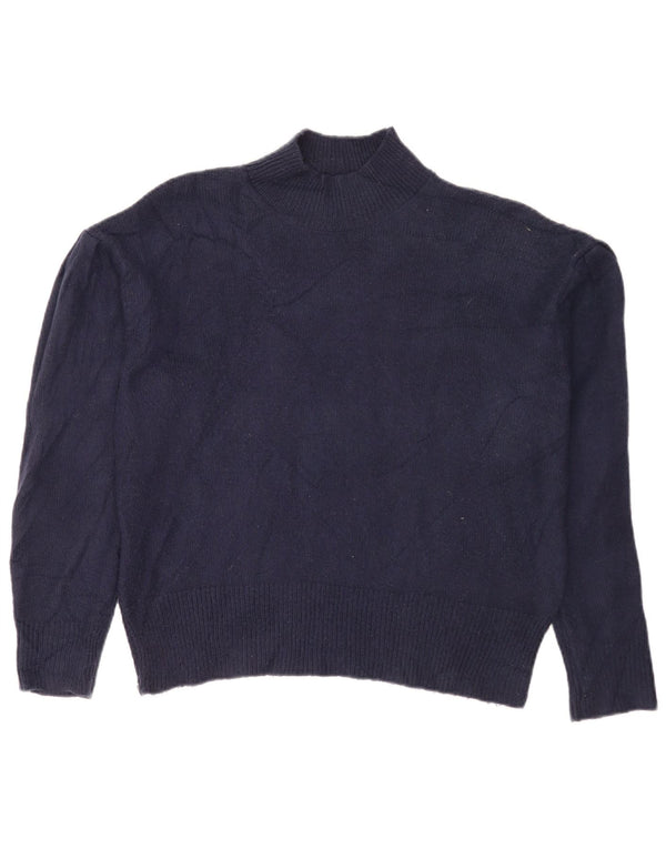 Marks & Spencer Γυναικείο πουλόβερ με λαιμό χελώνα UK 14 Medium Navy Blue