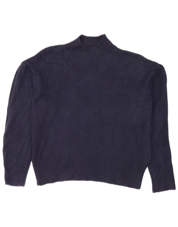 Marks & Spencer Γυναικείο πουλόβερ με λαιμό χελώνα UK 14 Medium Navy Blue